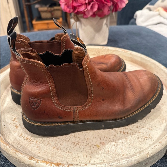 Ariat Spot Hog Men's Rustic Brown Leather Boots us 10.5D - Picture 4 of 6